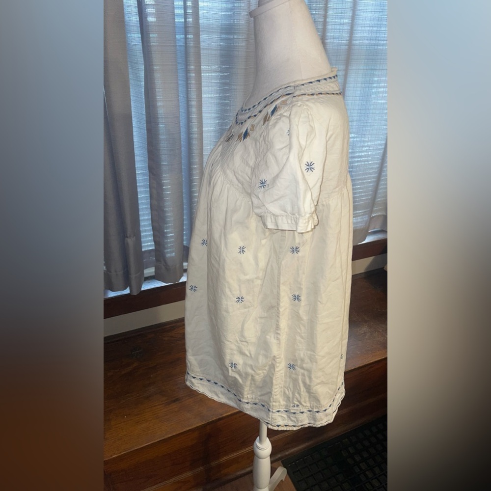 Red Horse Bohemian Women’s Cream Long Blouse /Tunic - Picture 3 of 10